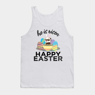 Cute Ferret Bunny Ears Easter Egg Hunt Risen Tank Top